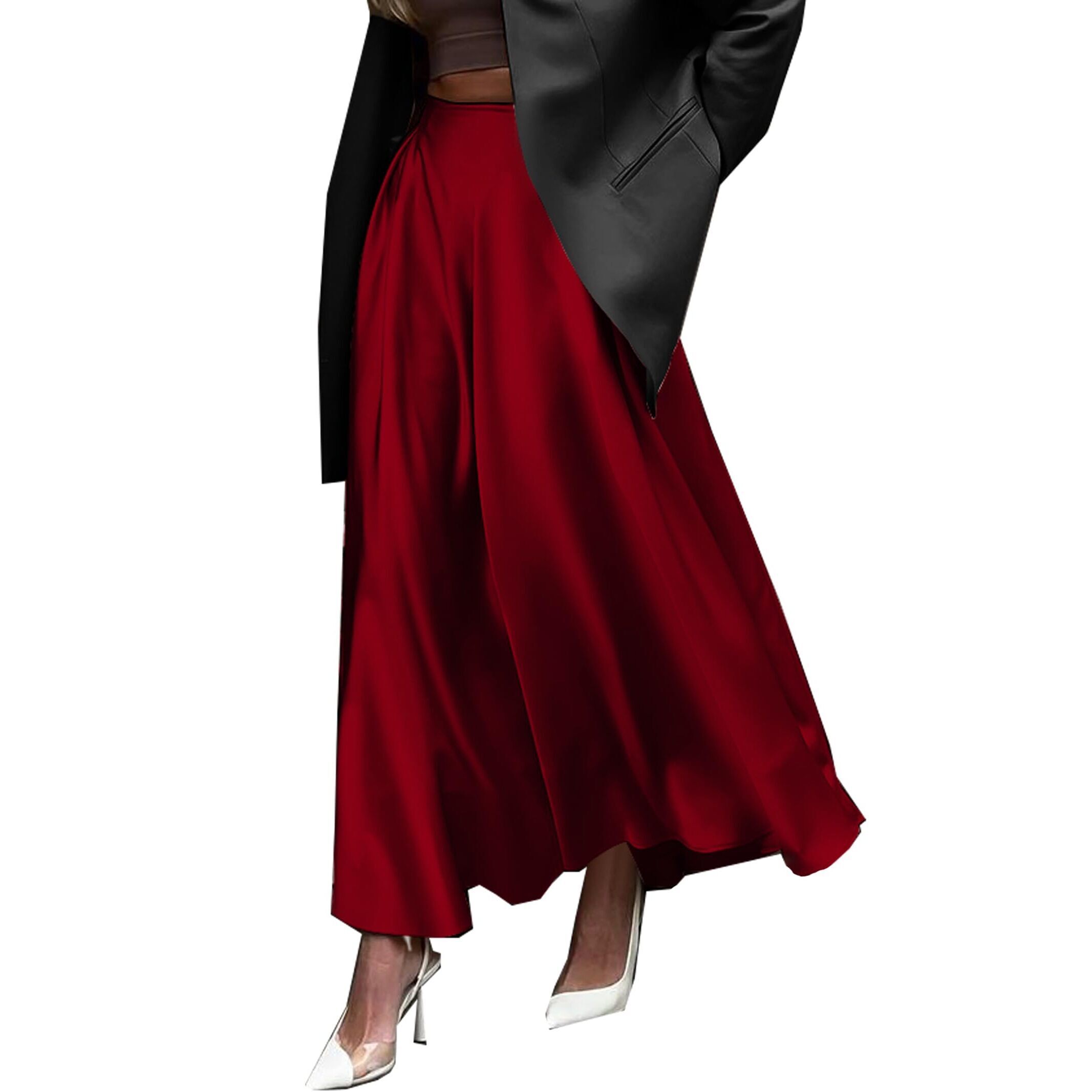 1100 Satin Skirt Maxi Skirt Midi Skirt Silk Skirt Maxi Skirts High Waisted